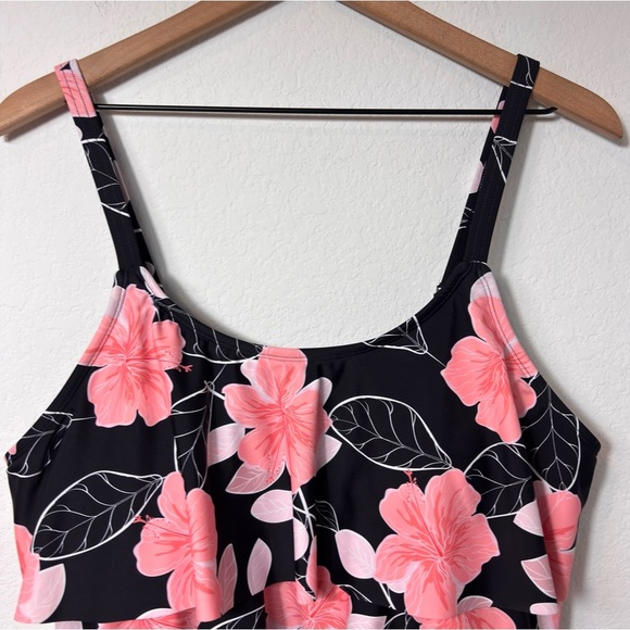BEAUTIKINI RUFFLE FLORAL PRINT SWIMMING WOMEN TANKINI PLUS SIZE 18W NEW - Picture 5 of 5